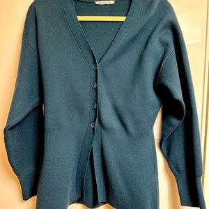 Zarina  jacket buttons size M/L color teal blue